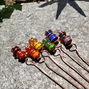Rainbow plant picks, decorative houseplant suncatcher stake set for pots and planters, unique gift for plant lovers
