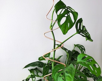 Copper Plant Trellis Stake, Whimsical Houseplant Decor, Holiday Gardener Gifts