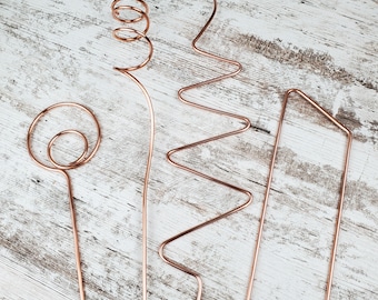 Indoor Plant Support Stakes, Copper Trellis, Houseplant Accessories