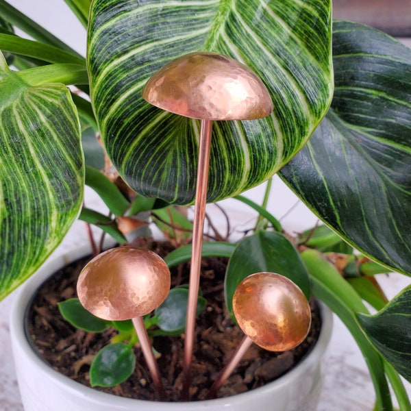 Mushroom plant stake, decorative mushroom plant stick, fairy garden mushrooms, garden decor, plant accessories, garden gifts