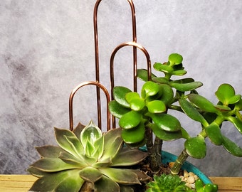 Indoor plant trellis, copper plant stake, hoya arch trellis, dish garden accessories, plant mom gifts