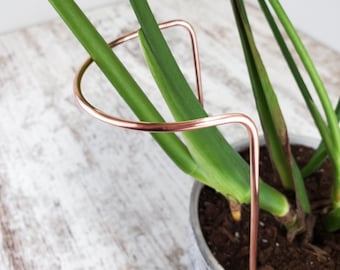 Solid Copper Plant Support Stake for Indoor Plants, Handmade Plant Mom Gifts