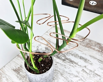 Monstera Leaf Plant Support Stake, Copper Indoor Plant Accessory, Plant Lover Gifts