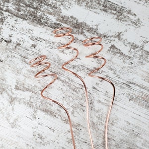 Copper Spiral Plant Stake, Decorative Houseplant Support Stick