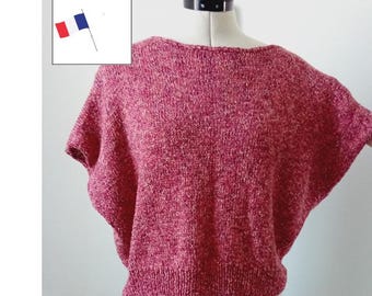Pull sans manches simple à tricoter - Pour débutants - PDF en français