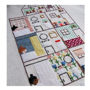 cross stitch pattern PDF Women in Bathtubs in Apartments