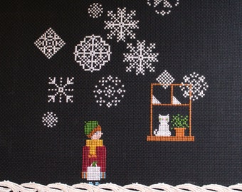 cross stitch pattern PDF Winter Snowflakes