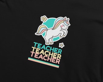 Unicorn Teacher v-neck t-shirt