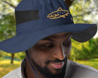 trout fishing hat, Columbia booney hat, outdoor sun protection
