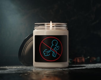 No More Fart Smell Candle: Funny Scented Soy Candle Gag Gift