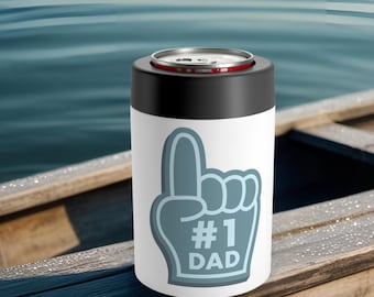 Porta latas para el Día del Padre, enfriador de latas n.° 1 para papá, funda para cerveza para hombre, portavasos térmico, portavasos, regalo para él