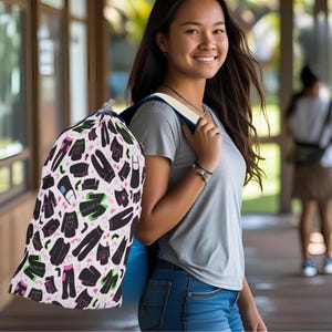 Fun Clothes-Themed Laundry Bag with Cute Prints, Ideal for College Students, Dorm Decor