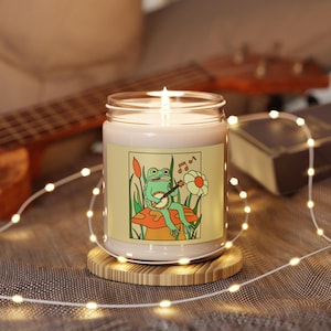 Whimsical Frog Scented Soy Candle: Eco-Friendly Home Decor