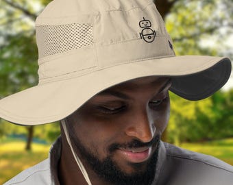 chapeau de soleil robot, chapeau booney Columbia, chapeau d'extérieur pour les amateurs de technologie