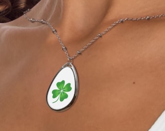 Lucky Shamrock Pendant Necklace: St. Patrick's Day Charm