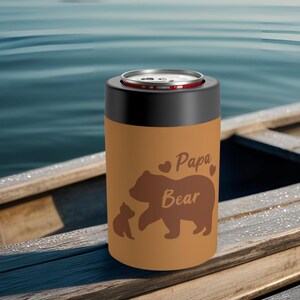 Papa Bear Can Holder, Gift for Dad, Father&#39;s Day, Camping Accessories, Outdoor Fun
