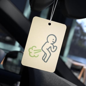 Funny Fart Car Air Freshener: Novelty Auto Scent Holder