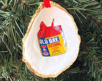 Old Bay Oyster Shell Ornament