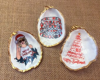 Taylor Swift Oyster Shell Ornaments, Multiple Designs