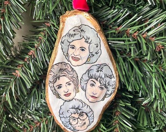 Golden Girls Oyster Shell Ornament, Trinket Dish