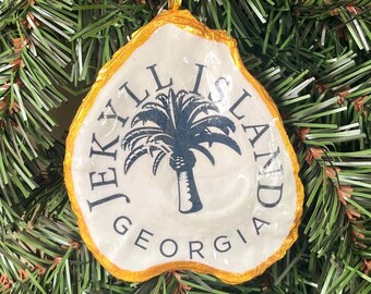 Jekyll Island Georgia Oyster Shell Ornament