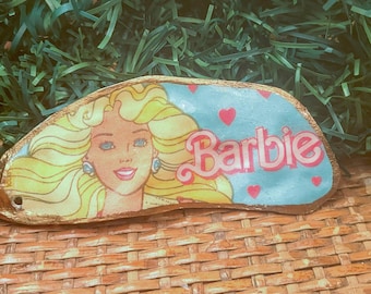 Vintage 1980s Barbie Oyster Shell Ornament