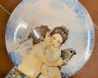 Amore e Psiche  Ceramica di Vietri sul Mare