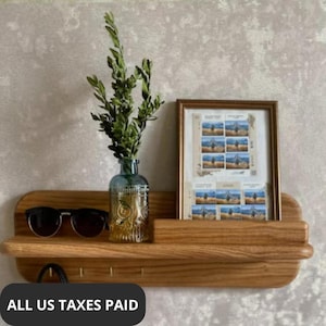 sleutelhouder is gemaakt van massief hout/plank op maat gemaakte muursleutelhanger/houten sleutelhouder met plank aan de muur/plank voor sleutelhouder