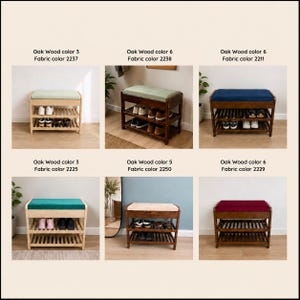 Shoe Bench: Wooden Entryway Bench with Hidden Storage and Cushioned Seat image 13