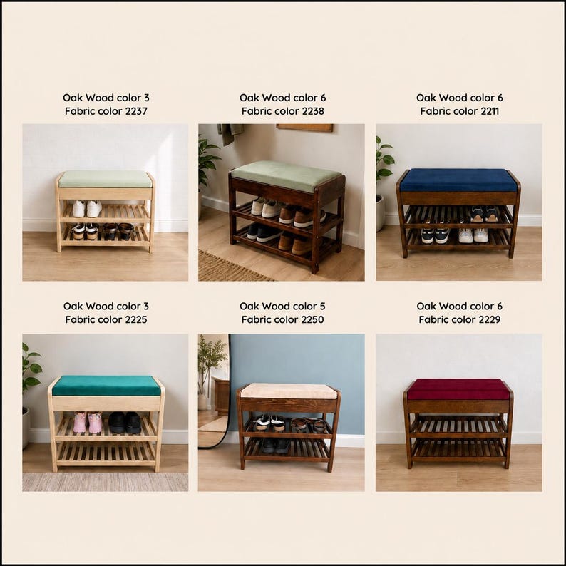 Shoe Bench: Wooden Entryway Bench with Hidden Storage and Cushioned Seat image 13