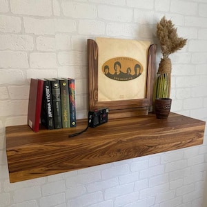 Secret hidden shelf safe – wooden wall safe with magnetic key, Concealment floating shelf for cash, jewelry, documents – custom sizes