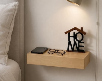 Étagère de rangement cachée : étagère flottante minimaliste avec tiroir secret pour décoration murale