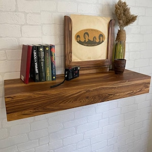 Secret hidden shelf safe – wooden wall safe with magnetic key, Concealment floating shelf for cash, jewelry, documents – custom sizes