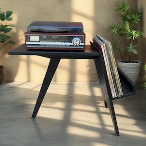 Plattenspieler Ständer Stereo Schrank Für Plattenspieler Plattenspieler Ständer Holz Für Audio-Rack Naturholz Ständer Premium Personalisiertes Geschenk aus Holz