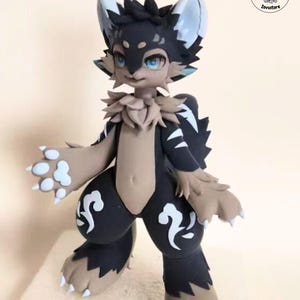 Custom Furui Figures, Fursuit Clay Figures, Anime Clay Figures, Fursuit Statues, Clay Figures, Custom Characters For Games Or Animations