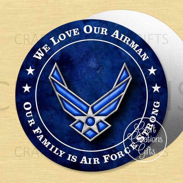 CRAFT SIGN We Love Our Airman Our Family Is Air Force Strong Military Wreaths Crafts Tiered Tray Signs