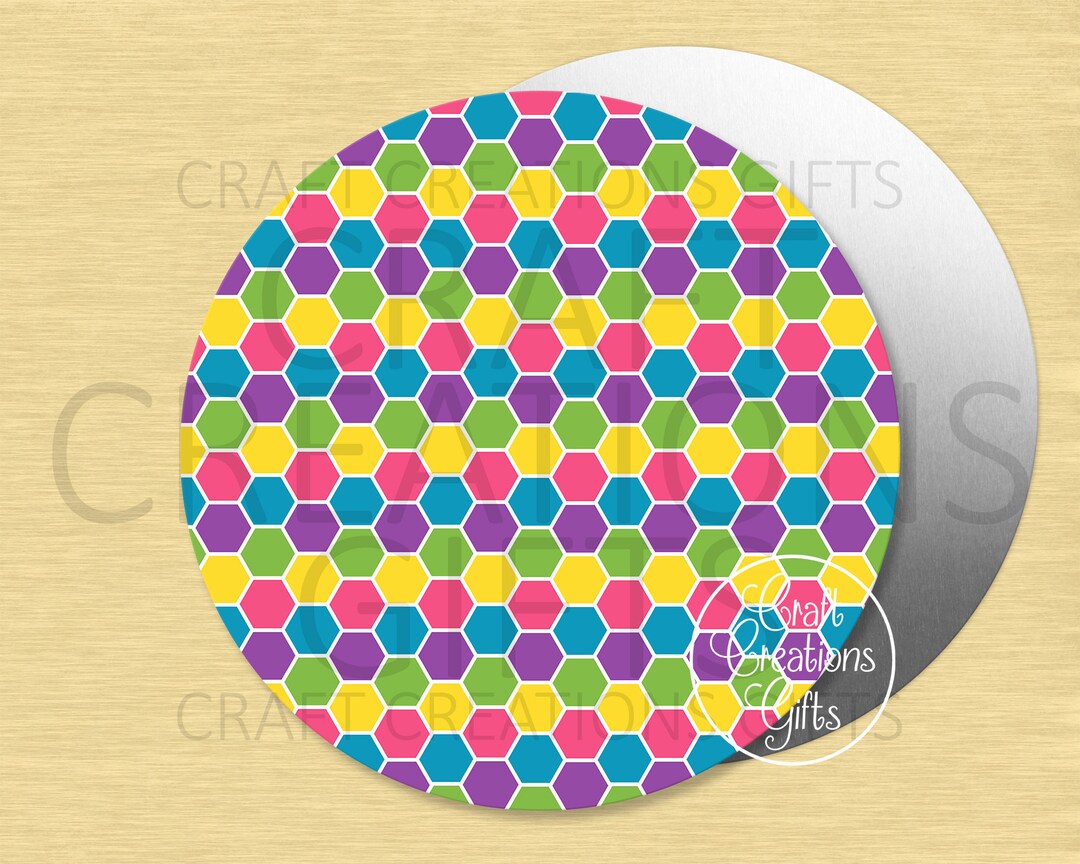 ROUND CRAFT SIGN Hexagon Honeycomb Geometric Crafts - Etsy
