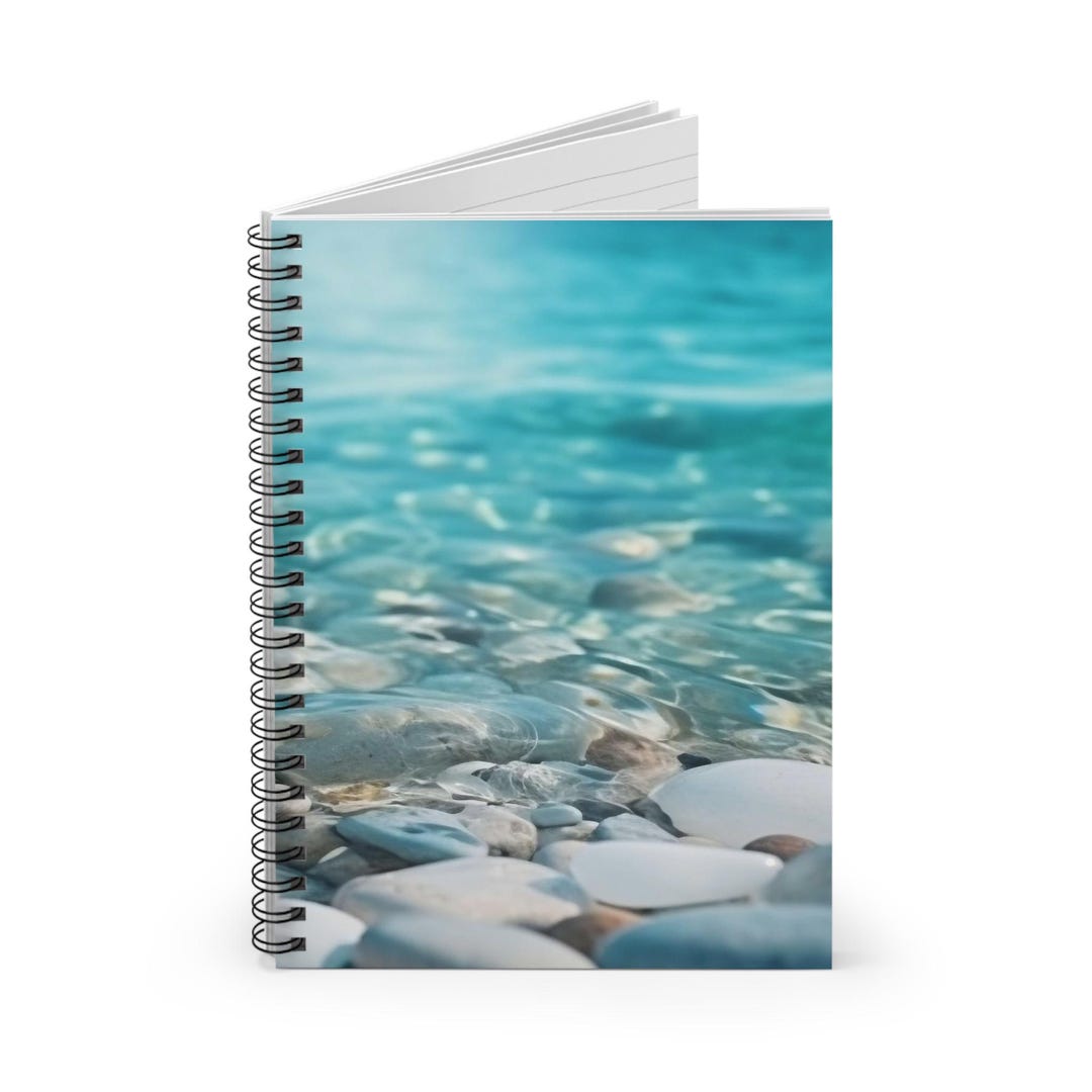 Sea Pebbles Beach Photo Spiral Notebook | Ruled Journal - Etsy