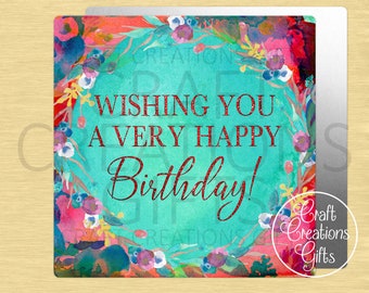 CRAFT SIGN Wishing You A Very Happy Birthday Wreaths Crafts Tiered Tray Decor