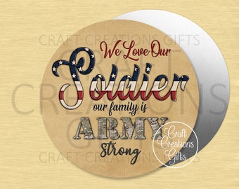 CRAFT SIGN We Love Our Soldier Our Family Is Army Strong Military Patriotic Crafts Miniatures Wreaths