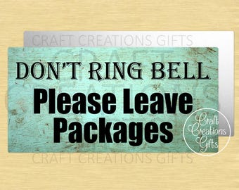 CRAFT SIGN Dont Ring Bell Please Leave Packages Home Decor Miniatures Crafts