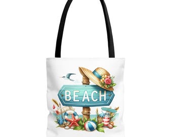 TOTE BAG Beach Summer Coastal Seaside Ocean Travel Groceries