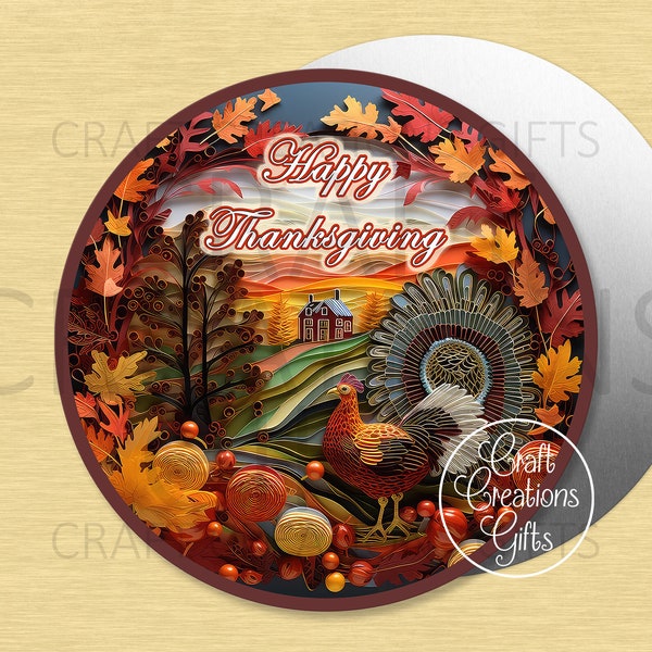 CRAFT SIGN Happy Thanksgiving Turkey Fall Autumn Crafts Tiered Tray Decor Wreaths