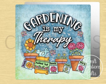 CRAFT SIGN Gardening Is My Therapy, Crafts Tiered Trays Wreaths