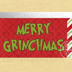 METAL SIGN Merry Grinchmas Christmas Wreaths Crafts Tiered Tray Decor Miniatures