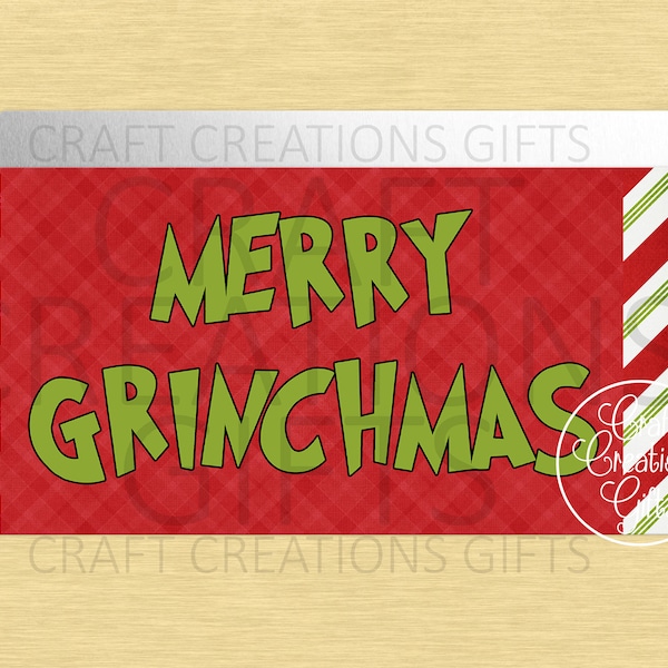 METAL SIGN Merry Grinchmas Christmas Wreaths Crafts Tiered Tray Decor Miniatures