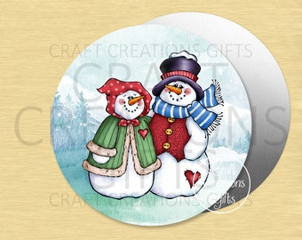 CRAFT SIGN Cute Snowman Couple Mom Dad Christmas Winter Crafts Wreaths