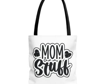 Mom Stuff Tote Bag | Mom Life Heart Accents Gifts For Mom