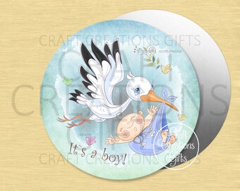 CRAFT SIGN Its A Boy Stork New Baby Gender Reveal Diaper Cake Crafts Wreaths