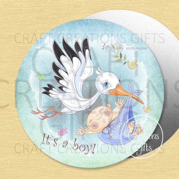 CRAFT SIGN Its A Boy Stork New Baby Gender Reveal Diaper Cake Crafts Wreaths